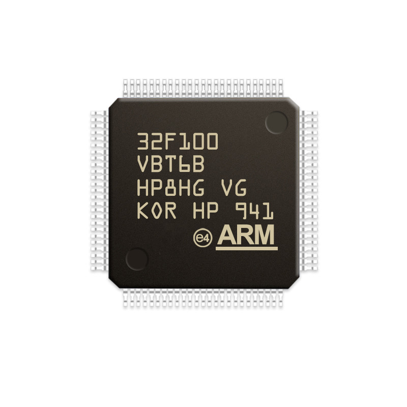Chuangyunxinyuan STM32F100VBT6B Kualitas Di Toko Komponen Elektronik Sirkuit Terpadu MCU Mikrokontroler LQFP100 STM32F100VBT6B