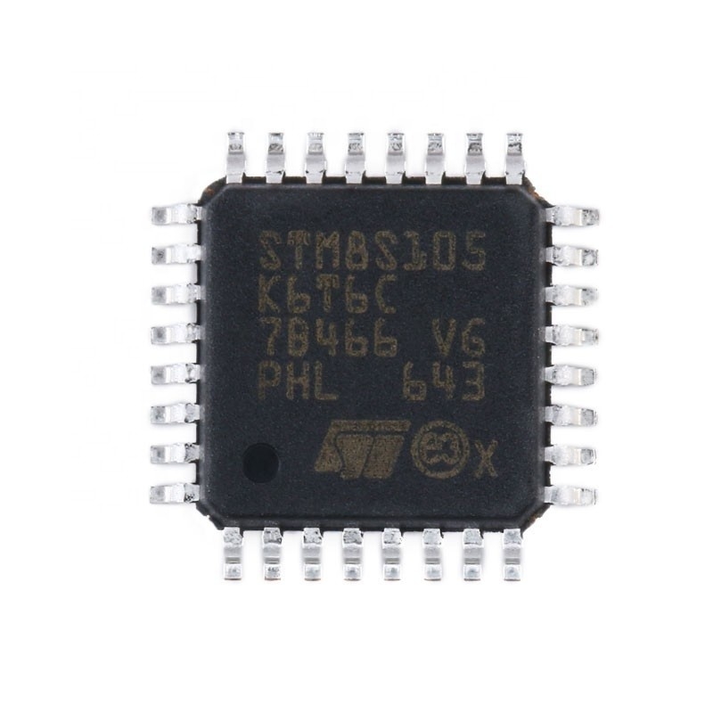 Chuangyunxinyuan Sirkuit Terpadu Komponen Elektronik BOM LQFP32 Asli Tertanam Mikrokontroler Chip IC STM8S105K6T6C