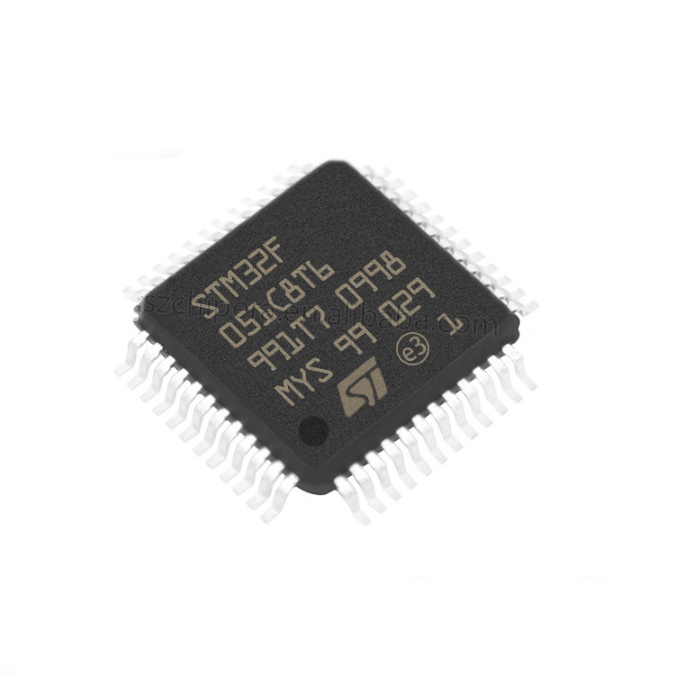 Komponen Elektronik STM8S105 MCU ARM ADC DAC 32 Bit 64K Flash 48 LQFP STM32F051C8T6 IC