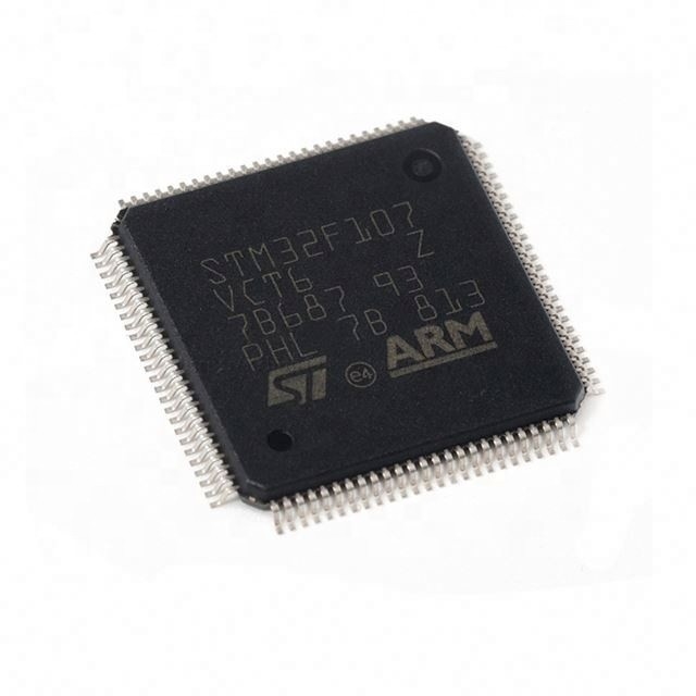 Komponen Elektronik Mcu 32-Bit Stm32 Lengan M3 Risc 256Kb Flash 100-Pin Lqfp Stm32F Stm32F107 Lqfp100 Stm32F107Vct6