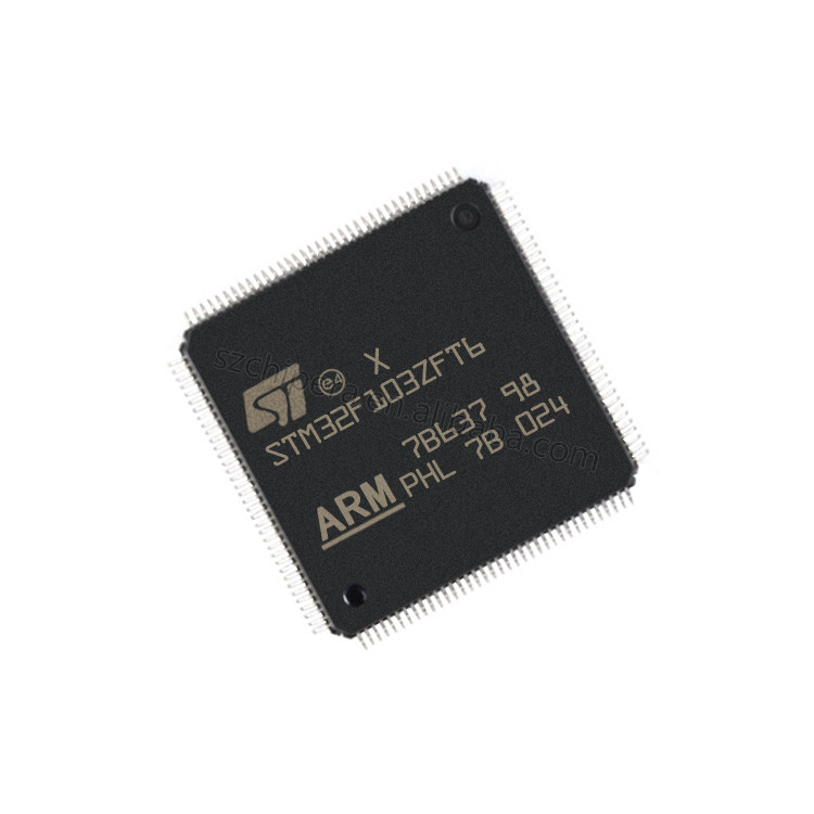Baru dan Asli IC CHIP STM32F103 Cortex M3 32bit CPU 72MHz Memori Program 768KB 144 LQFP STM32F103ZFT6