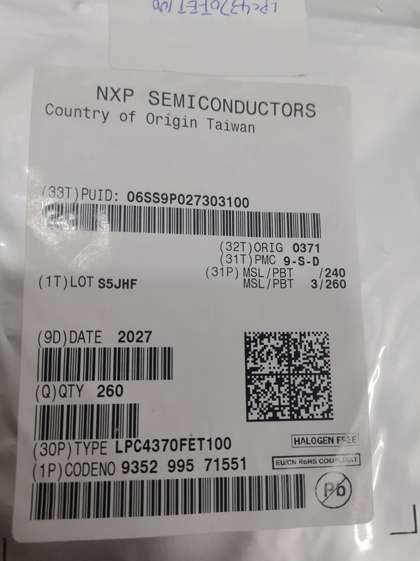 LPC4370FET100 100-TFBGA Sirkuit Terpadu Chip IC Mikrokontroler Baru Asli Tidak Terpakai